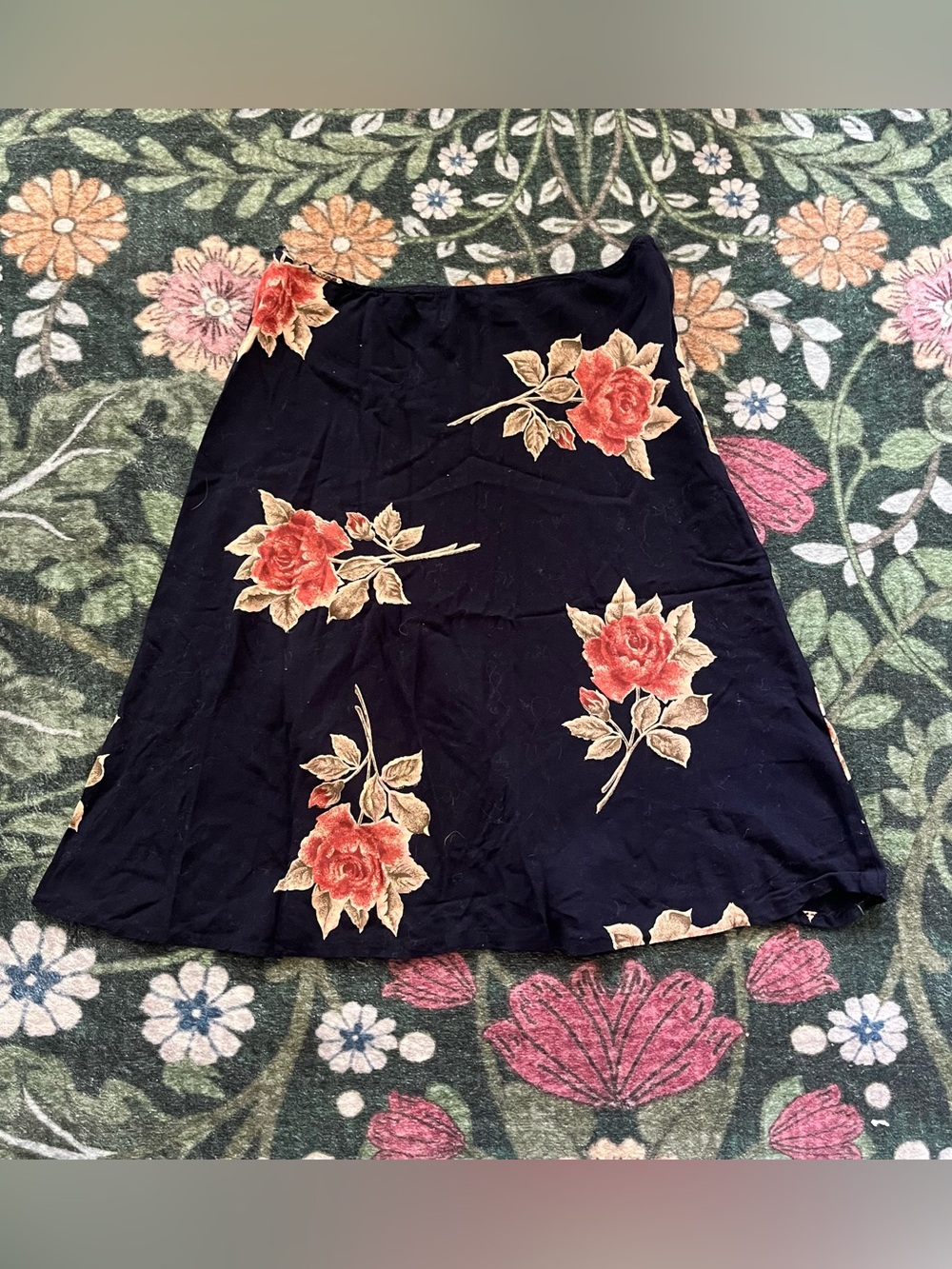 🍇 Vintage Floral Cotton Slip Skirt 🍇